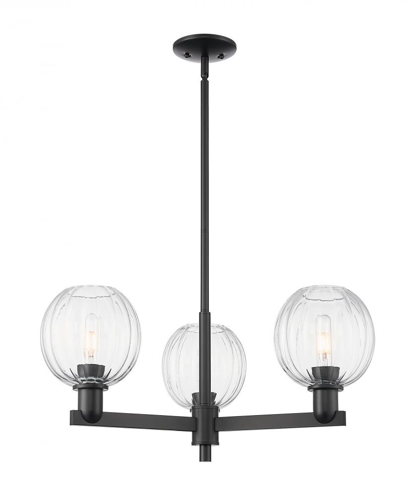 Preston Globe - 3 Light - 18 inch - Matte Black - Pendant