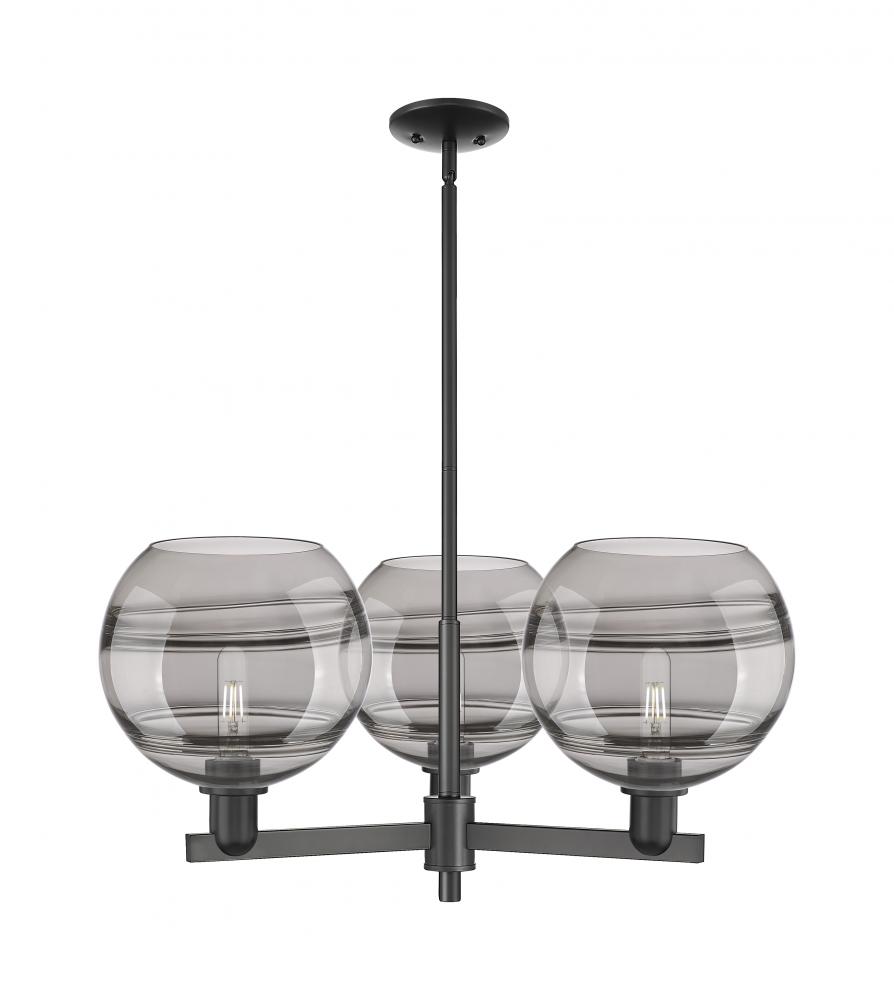 Rochester - 3 Light - 32 inch - Matte Black - Stem hung - Pendant