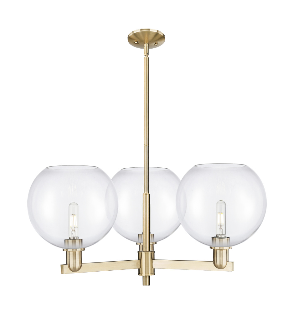 Athens - 3 Light - 32 inch - Champagne Bronze - Stem hung - Pendant