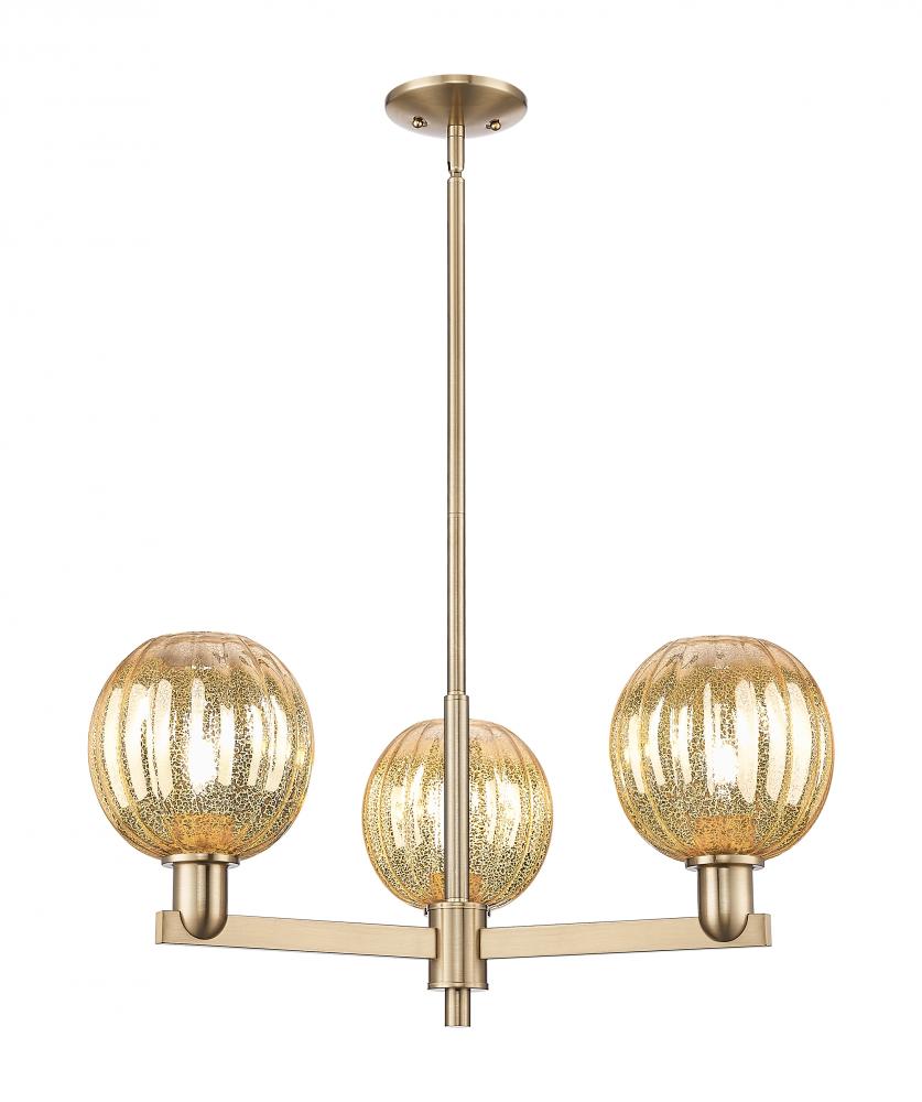 Preston Globe - 3 Light - 18 inch - Champagne Bronze - Pendant