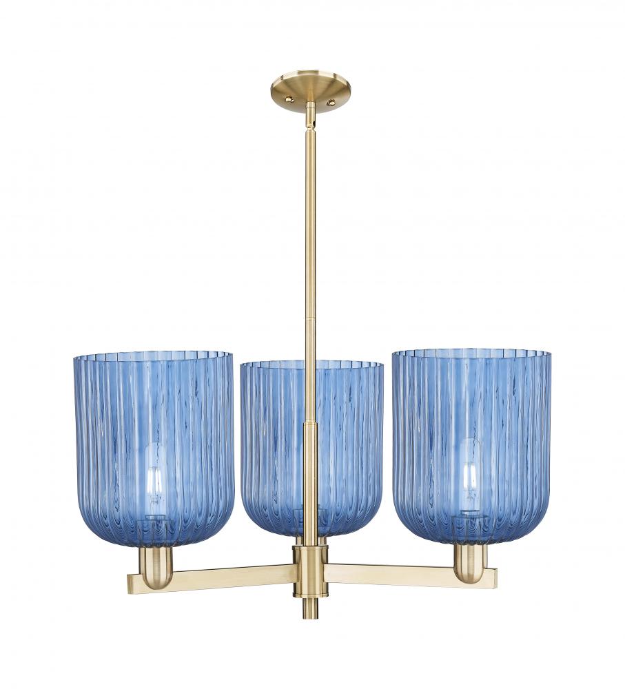 Bridal Veil - 3 Light - 30 inch - Champagne Bronze - Stem hung - Pendant