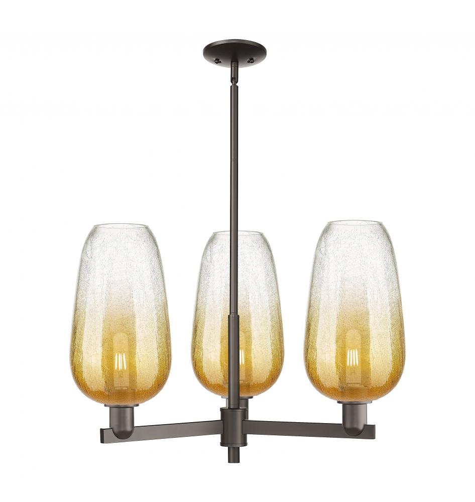 Brookhaven Flute - 3 Light - 18 inch - Oil Rubbed Bronze - Pendant