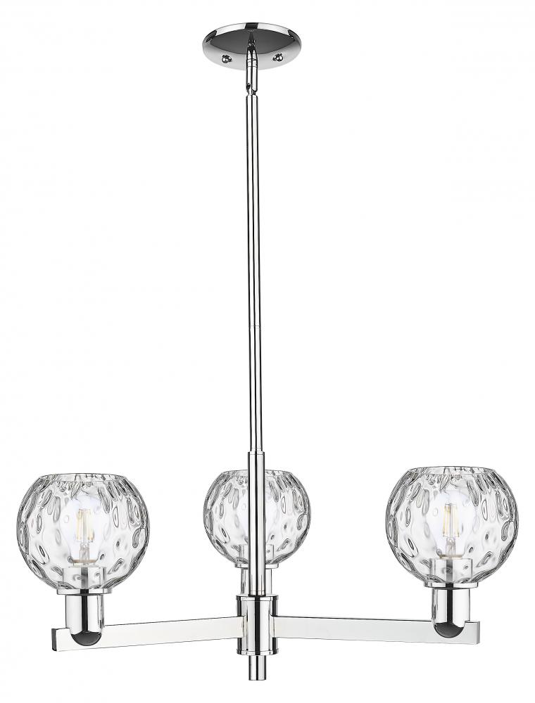 Athens Water Glass - 3 Light - 28 inch - Polished Chrome - Stem hung - Pendant
