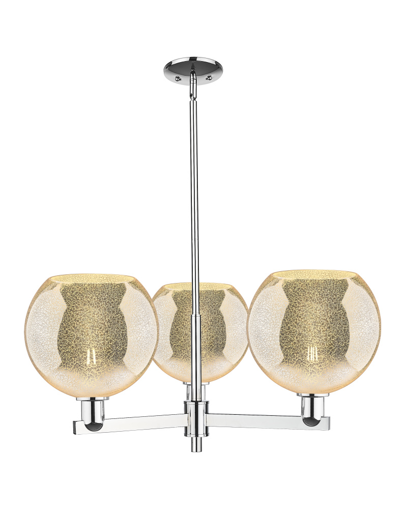 Athens - 3 Light - 32 inch - Polished Chrome - Stem hung - Pendant