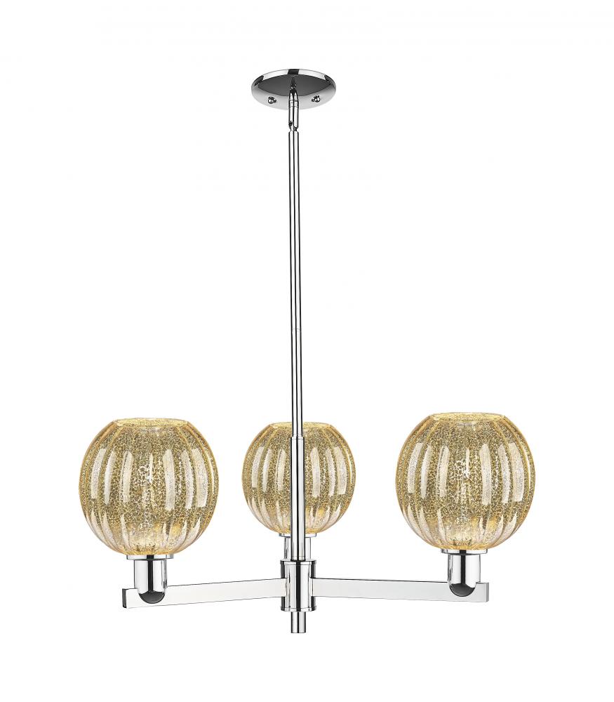 Preston Globe - 3 Light - 18 inch - Polished Chrome - Pendant