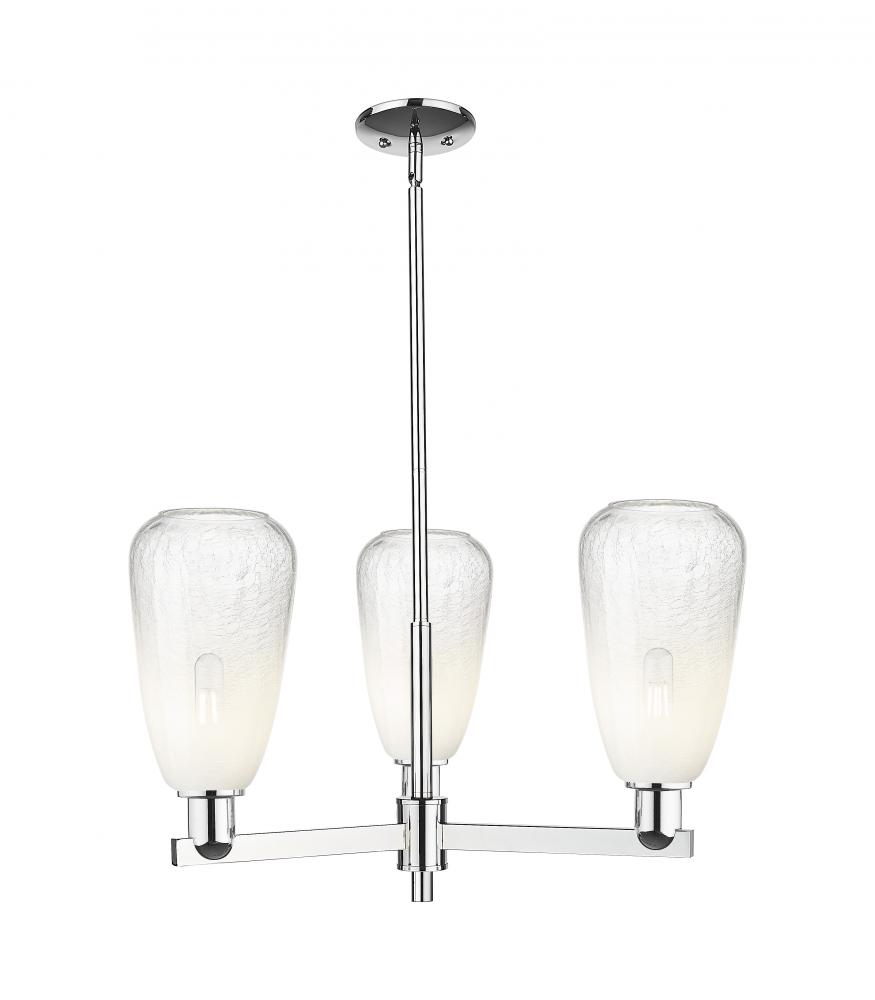 Brookhaven Almond - 3 Light - 18 inch - Polished Chrome - Pendant