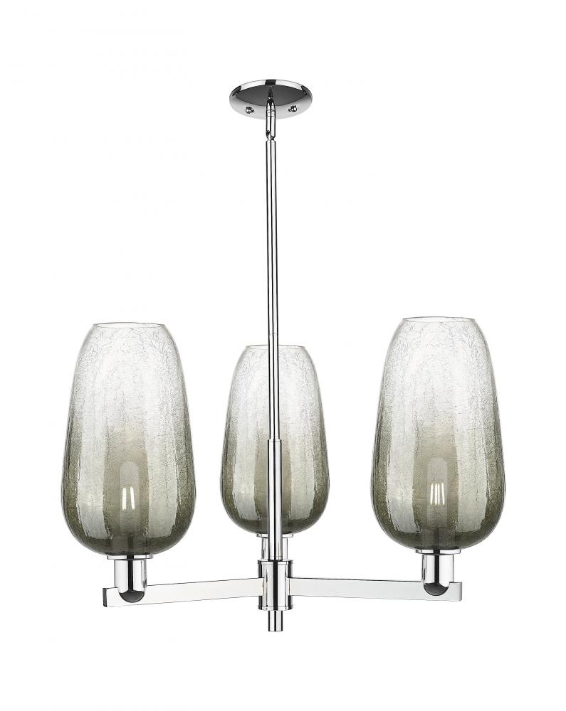 Brookhaven Flute - 3 Light - 18 inch - Polished Chrome - Pendant