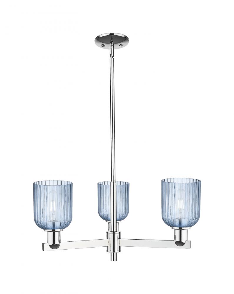 Bridal Veil - 3 Light - 18 inch - Polished Chrome - Pendant