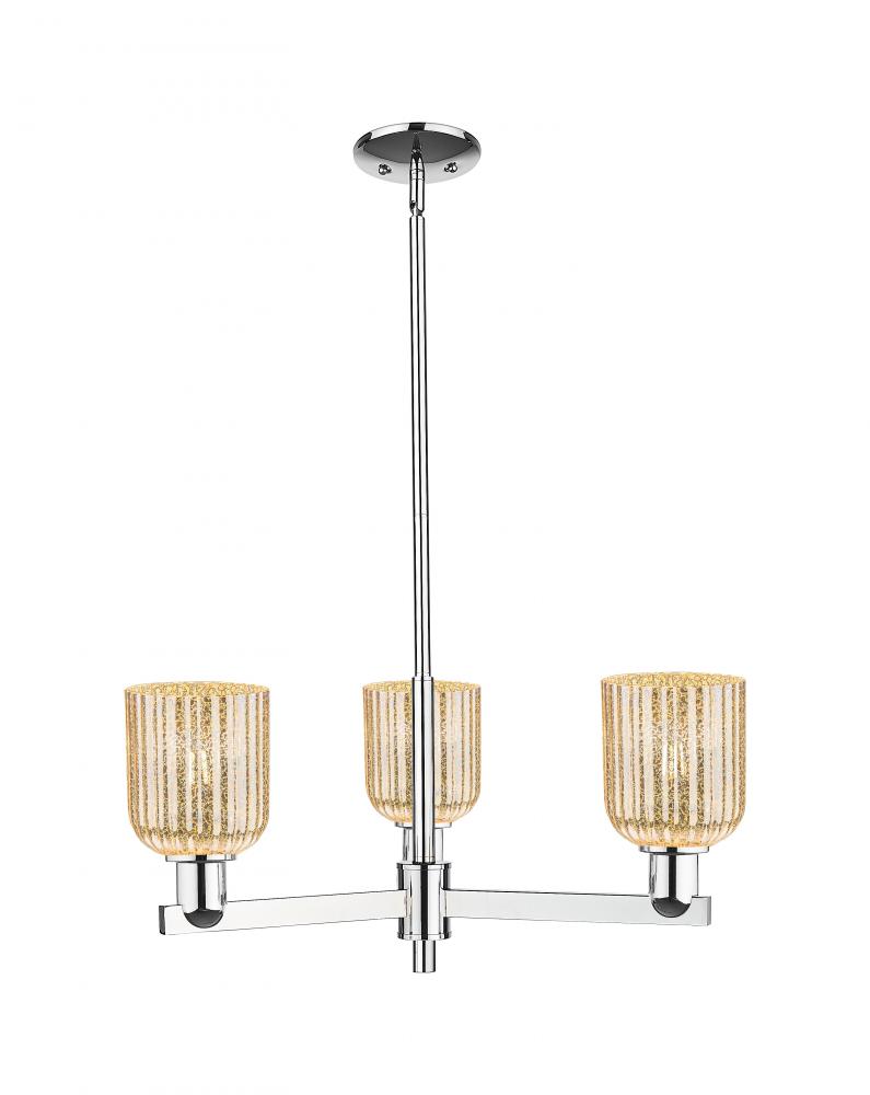 Bridal Veil - 3 Light - 18 inch - Polished Chrome - Pendant