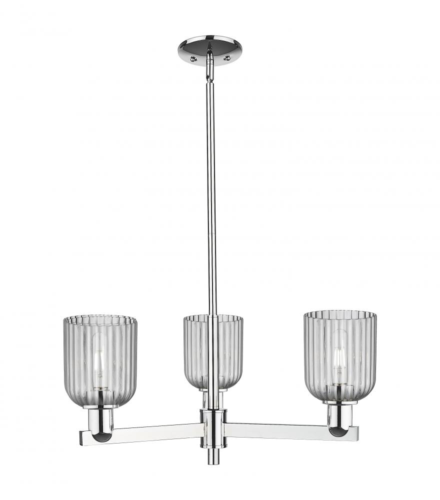 Bridal Veil - 3 Light - 18 inch - Polished Chrome - Pendant