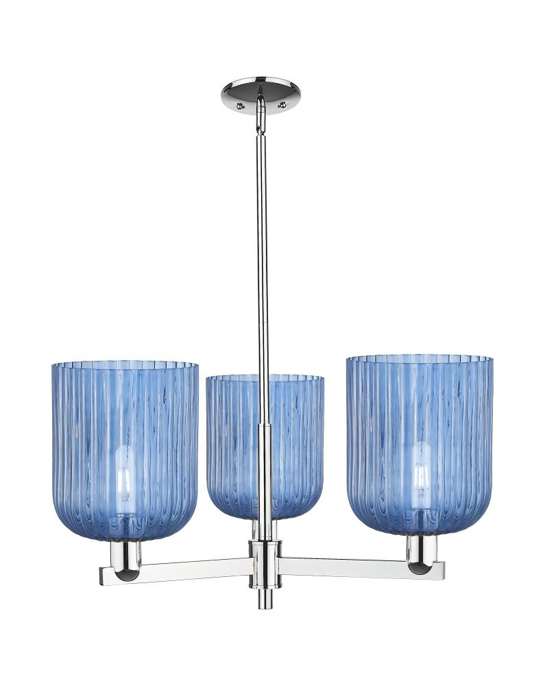 Bridal Veil - 3 Light - 30 inch - Polished Chrome - Pendant