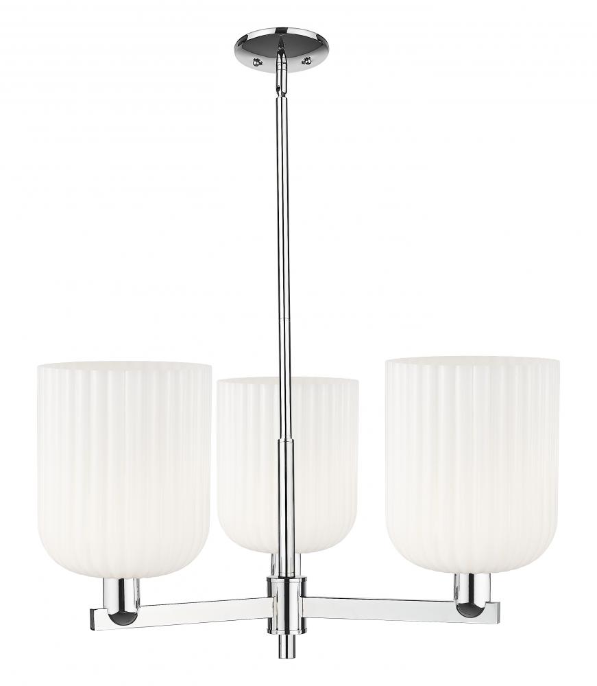 Bridal Veil - 3 Light - 30 inch - Polished Chrome - Pendant