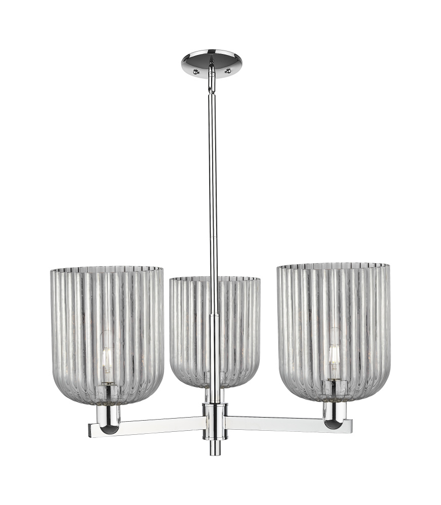 Bridal Veil - 3 Light - 30 inch - Polished Chrome - Pendant