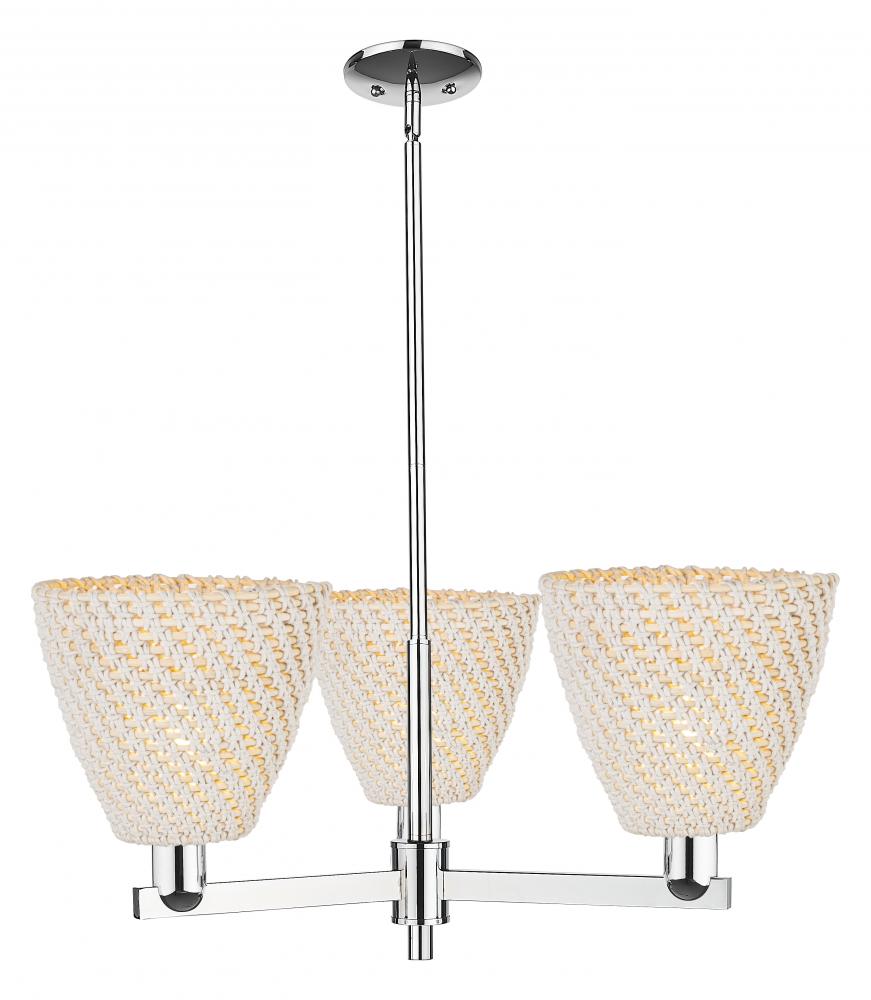 Bristol Natural - 3 Light - 31 inch - Polished Chrome - Stem hung - Pendant