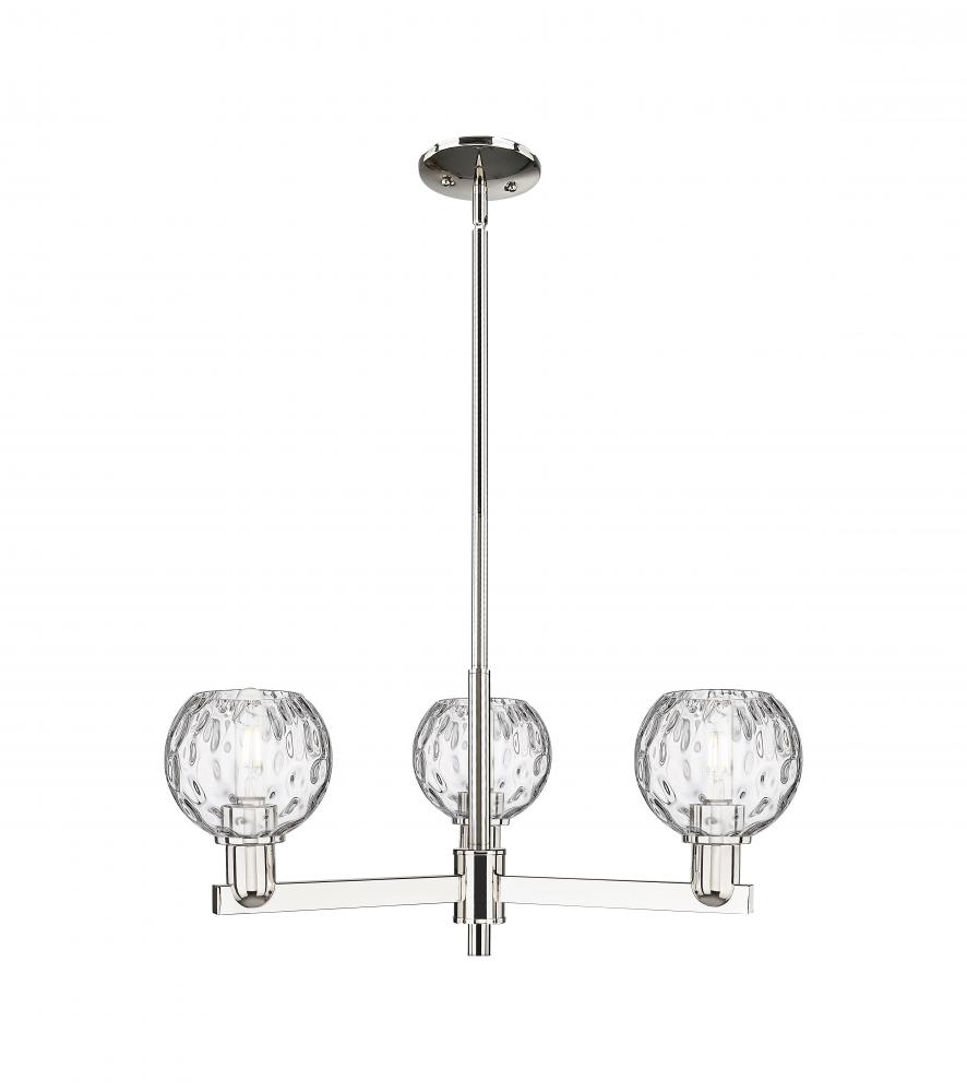 Athens Water Glass - 3 Light - 28 inch - Polished Nickel - Stem hung - Pendant
