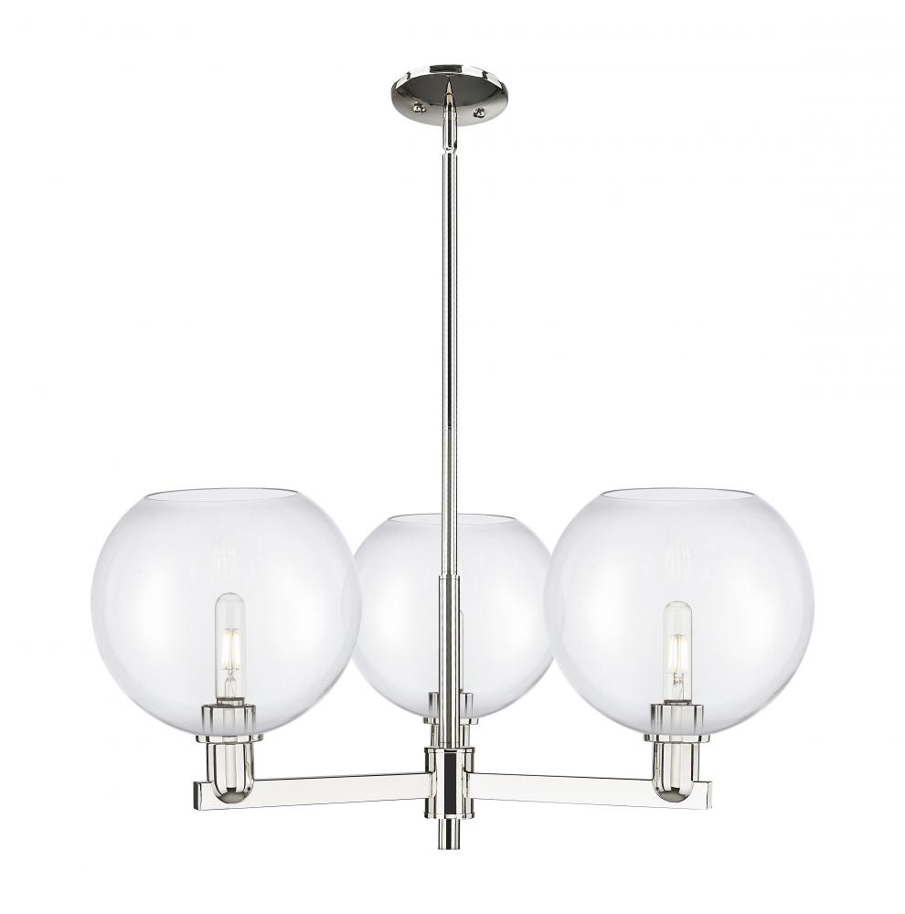 Athens - 3 Light - 32 inch - Polished Nickel - Stem hung - Pendant