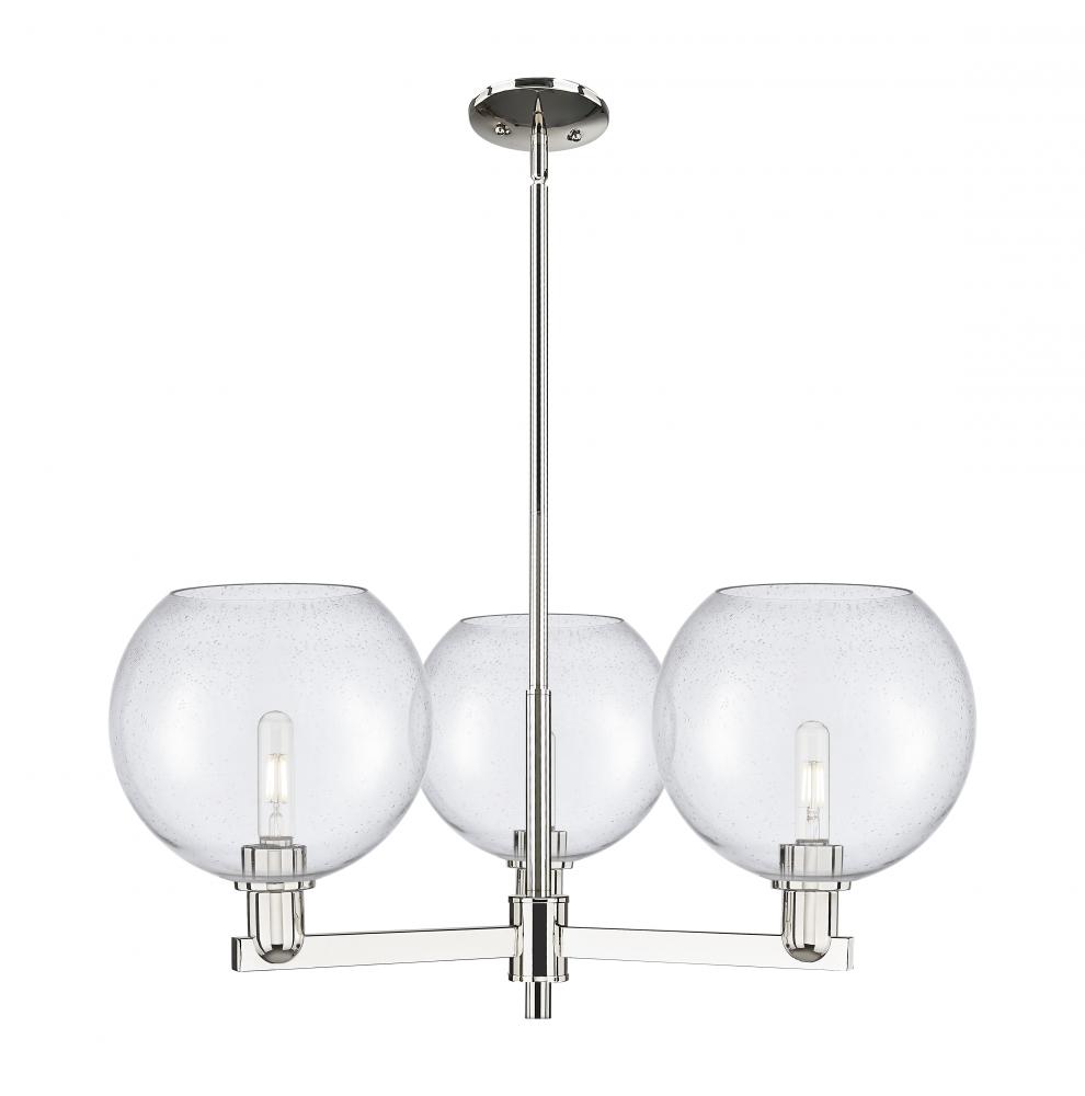 Athens - 3 Light - 32 inch - Polished Nickel - Stem hung - Pendant