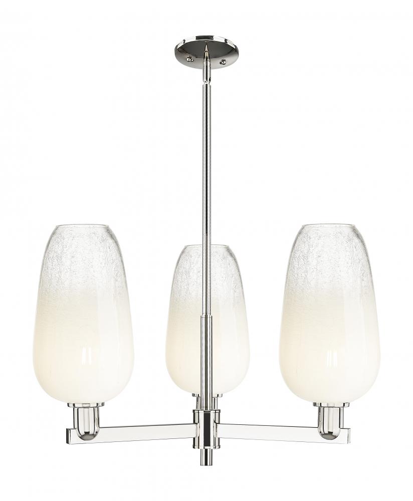 Brookhaven Flute - 3 Light - 18 inch - Polished Nickel - Pendant