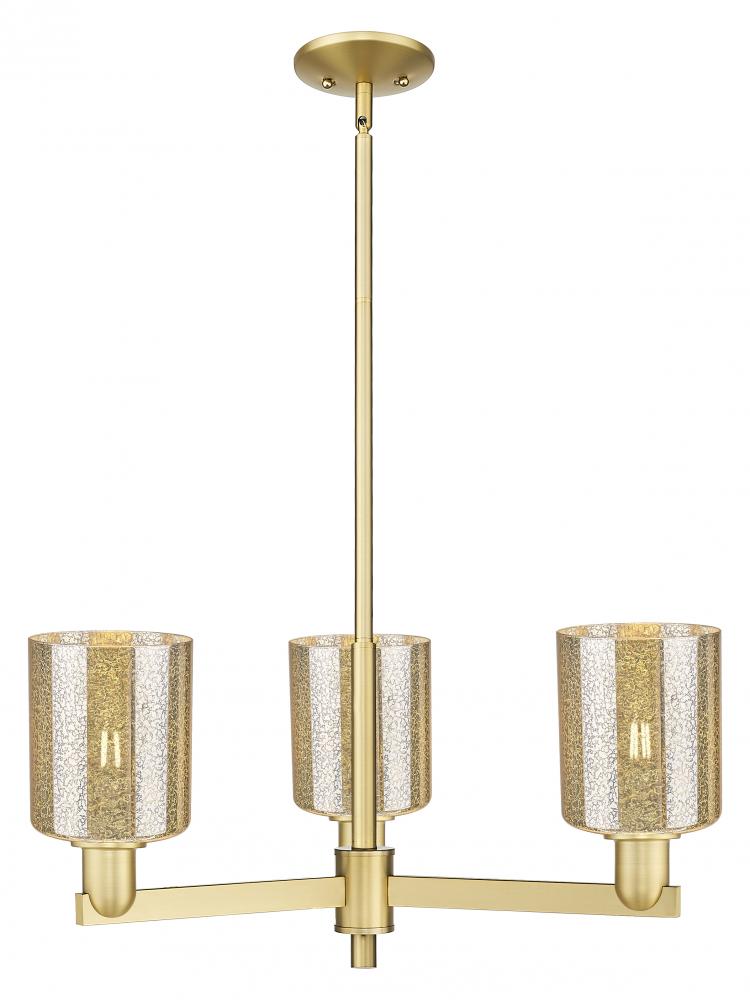 Cobbleskill - 3 Light - 27 inch - Satin Gold - Stem hung - Pendant