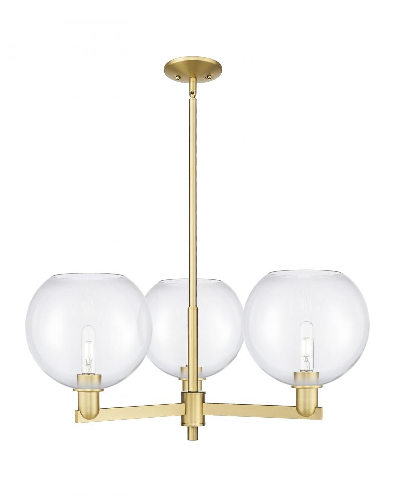Athens - 3 Light - 32 inch - Satin Gold - Stem hung - Pendant