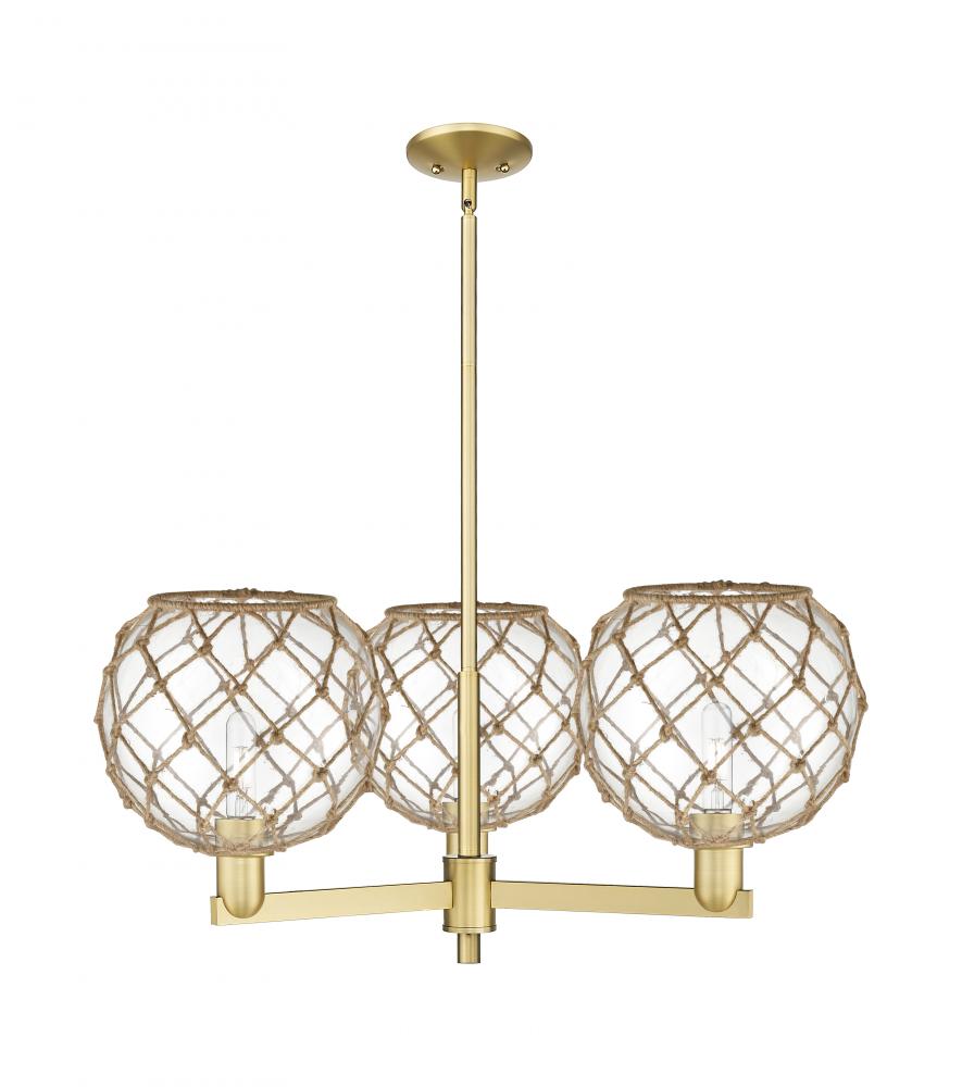 Farmhouse Rope - 3 Light - 32 inch - Satin Gold - Stem hung - Pendant