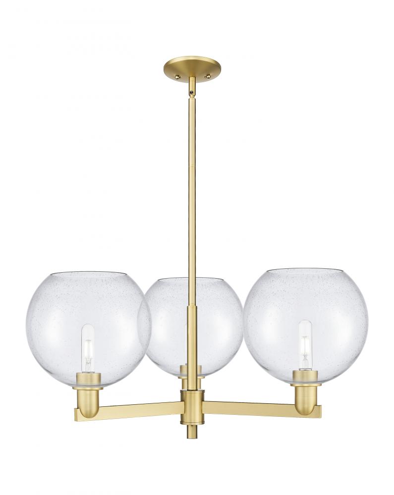 Athens - 3 Light - 32 inch - Satin Gold - Stem hung - Pendant