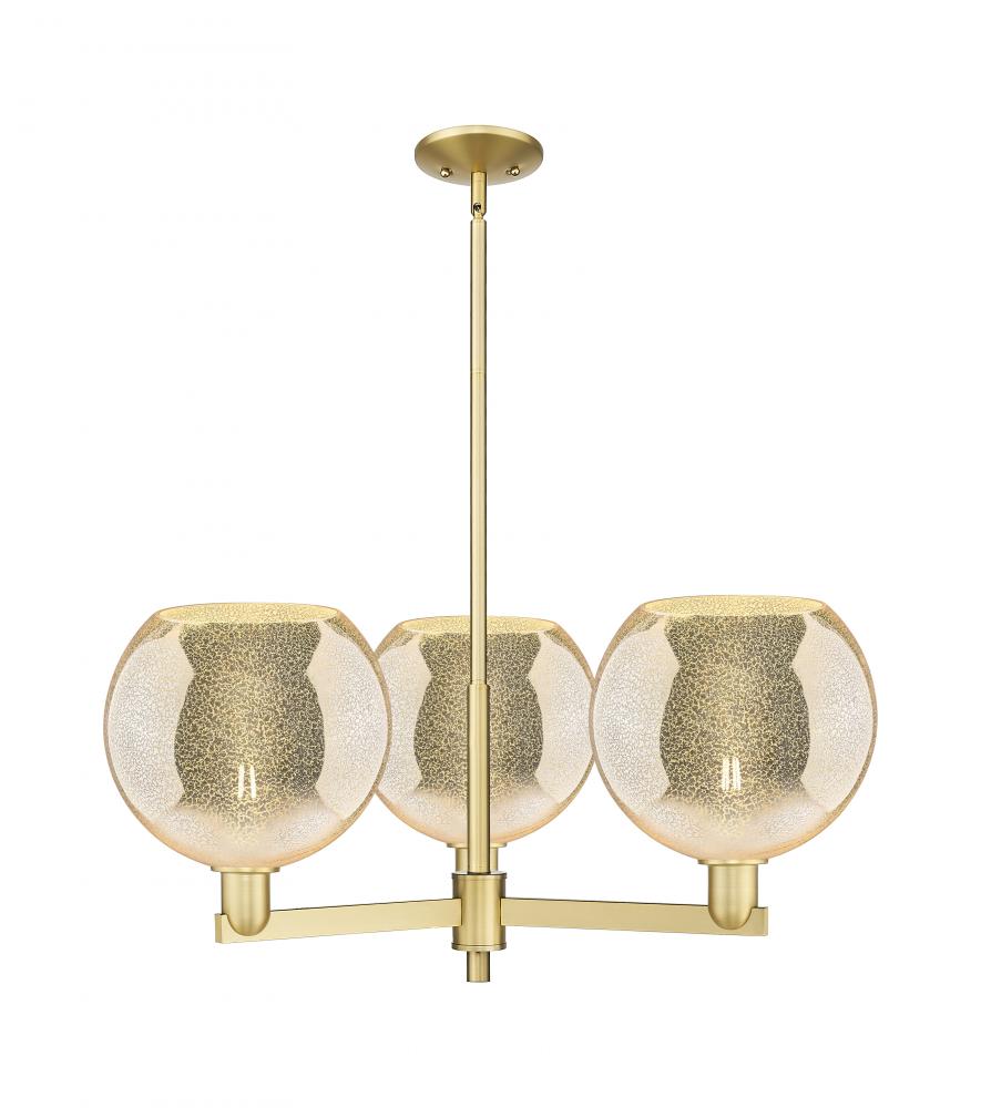 Athens - 3 Light - 32 inch - Satin Gold - Stem hung - Pendant