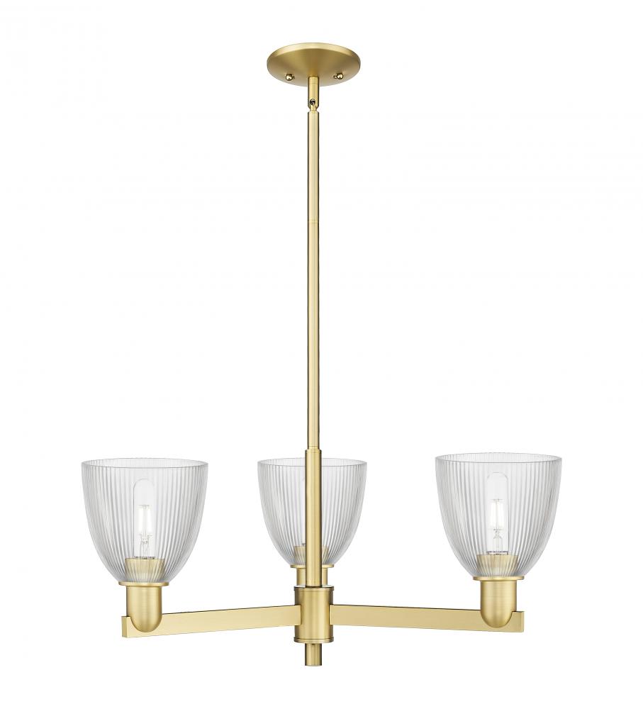 Castile - 3 Light - 28 inch - Satin Gold - Stem hung - Pendant