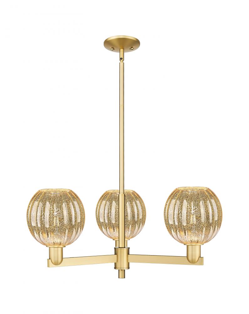 Preston Globe - 3 Light - 18 inch - Satin Gold - Pendant