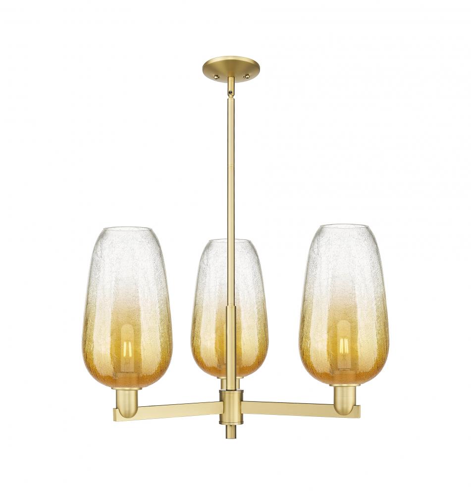 Brookhaven Flute - 3 Light - 18 inch - Satin Gold - Pendant