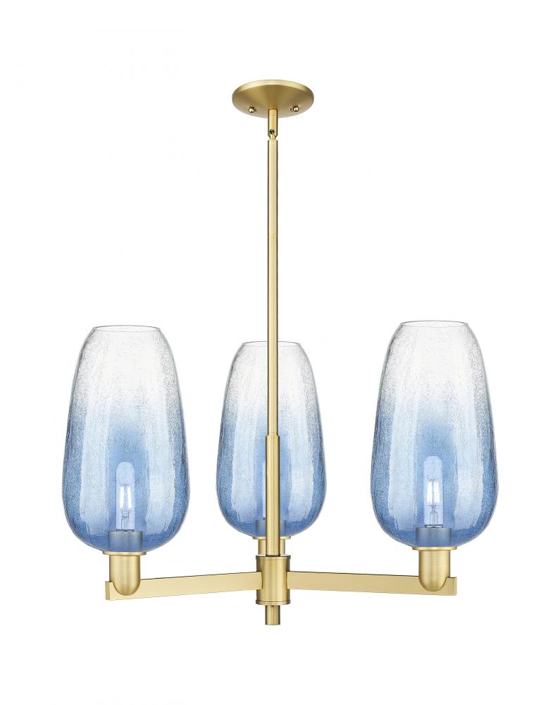 Brookhaven Flute - 3 Light - 18 inch - Satin Gold - Pendant