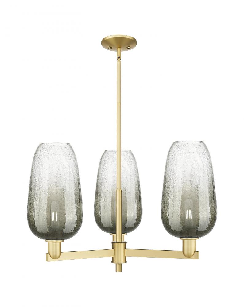 Brookhaven Flute - 3 Light - 18 inch - Satin Gold - Pendant