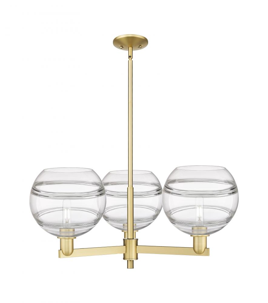 Rochester - 3 Light - 32 inch - Satin Gold - Stem hung - Pendant
