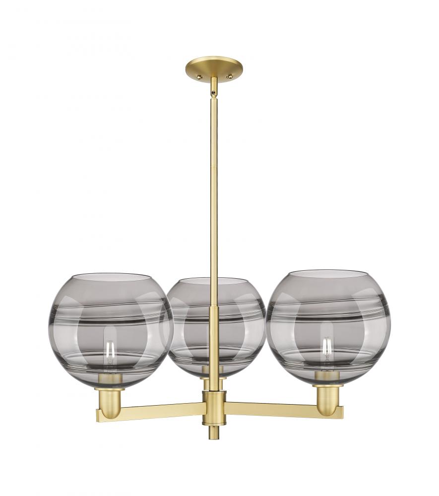 Rochester - 3 Light - 32 inch - Satin Gold - Stem hung - Pendant