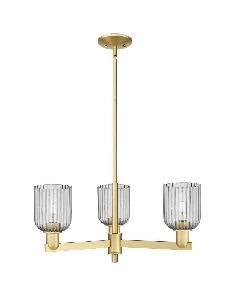 Bridal Veil - 3 Light - 18 inch - Satin Gold - Pendant