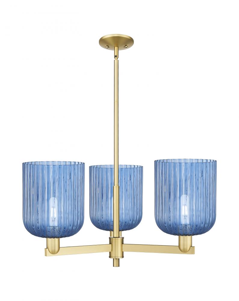 Bridal Veil - 3 Light - 30 inch - Satin Gold - Pendant