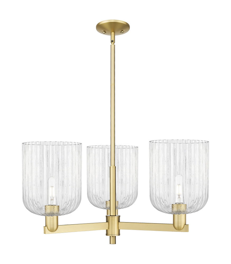 Bridal Veil - 3 Light - 30 inch - Satin Gold - Pendant