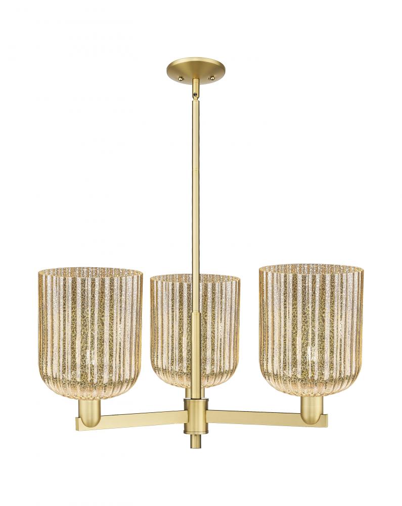 Bridal Veil - 3 Light - 30 inch - Satin Gold - Pendant