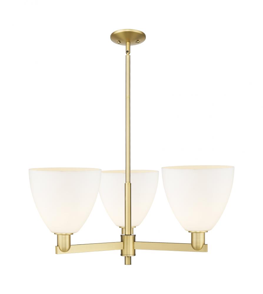 Bristol - 3 Light - 31 inch - Satin Gold - Stem hung - Pendant