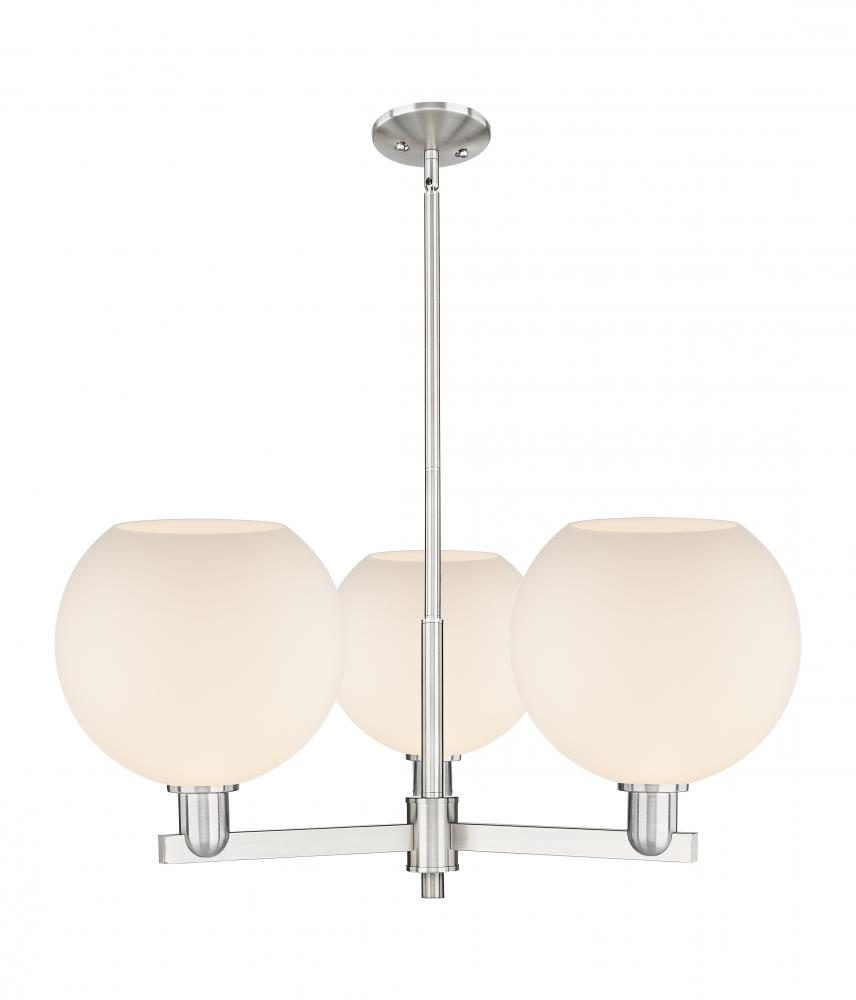Athens - 3 Light - 32 inch - Satin Nickel - Stem hung - Pendant