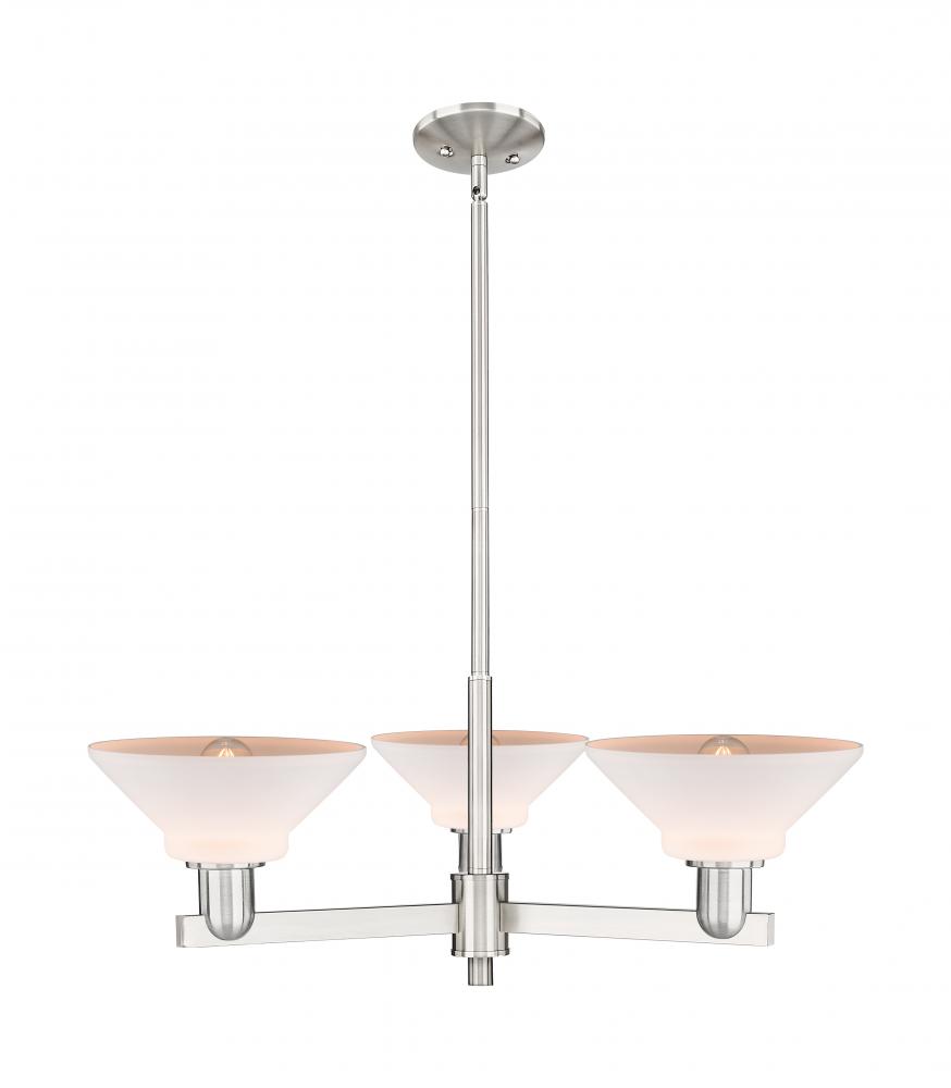 Orwell - 3 Light - 30 inch - Satin Nickel - Stem hung - Pendant