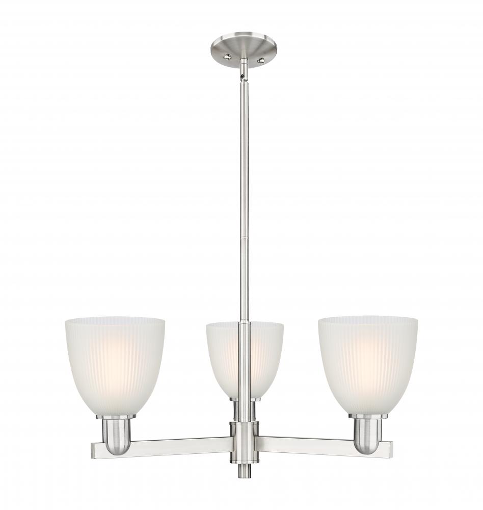 Castile - 3 Light - 28 inch - Satin Nickel - Stem hung - Pendant