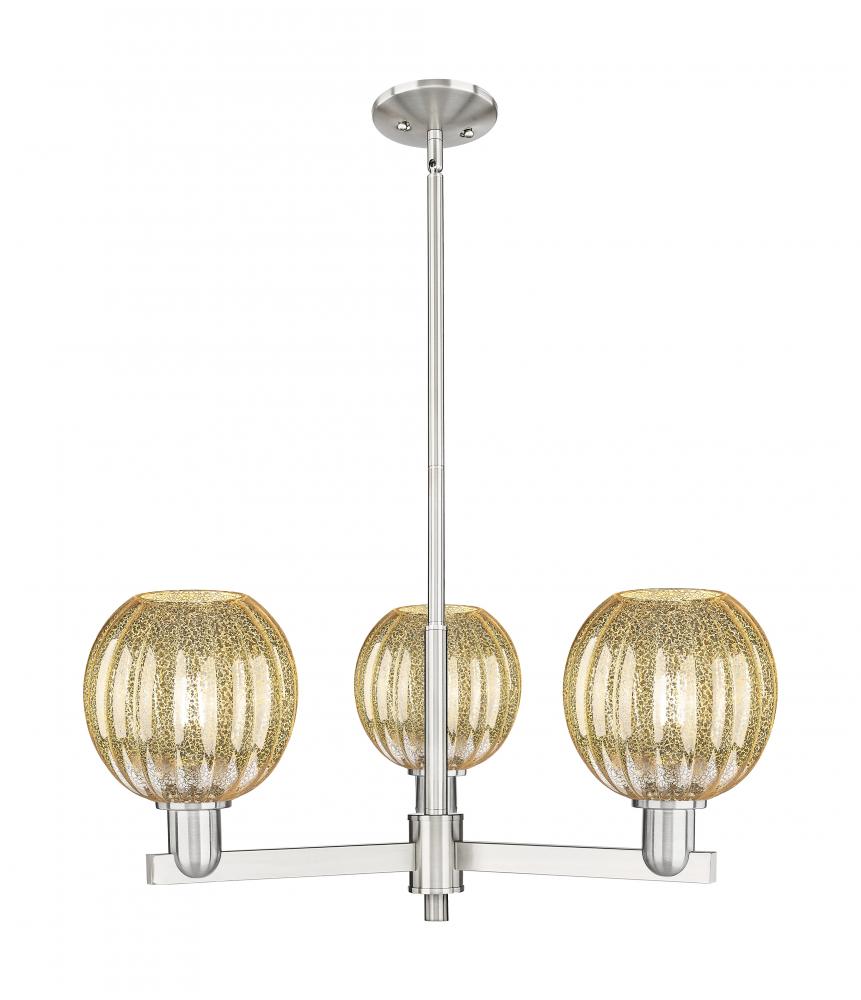 Preston Globe - 3 Light - 18 inch - Satin Nickel - Pendant