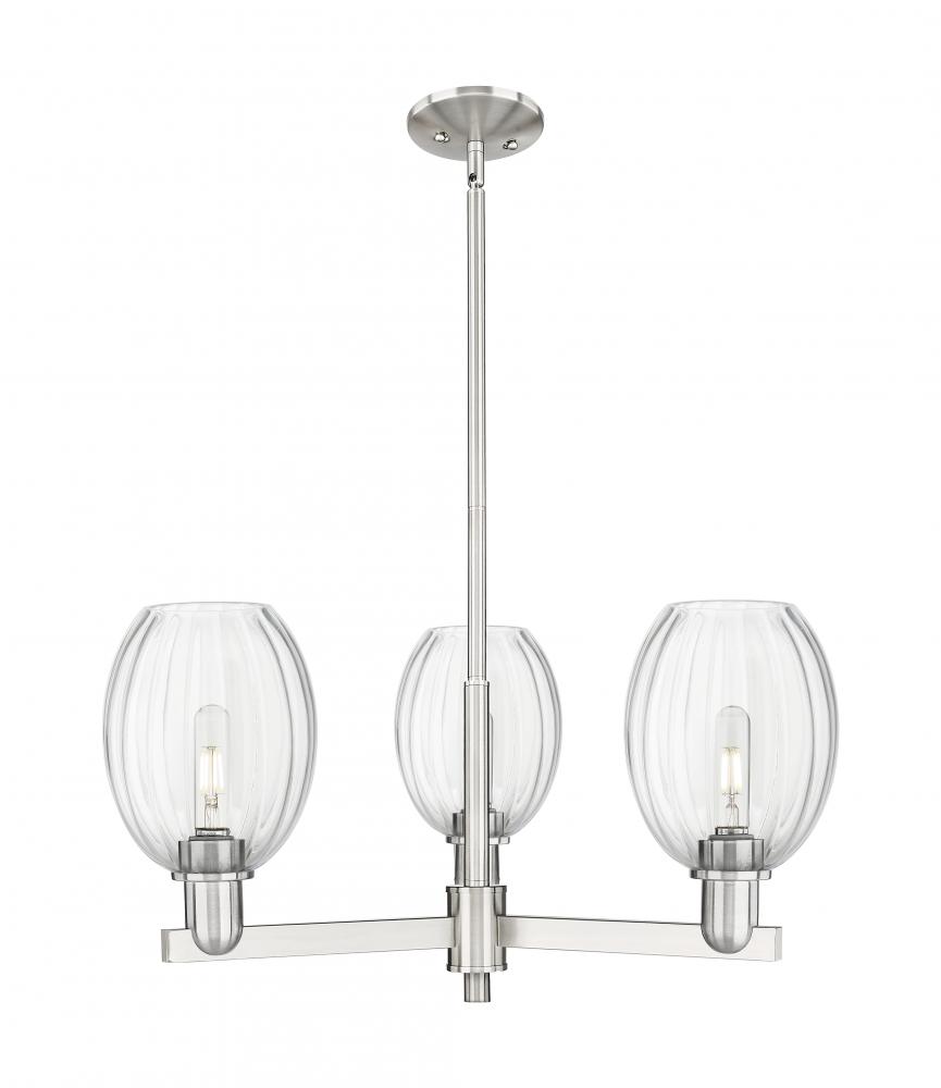 Preston Bulb - 3 Light - 18 inch - Satin Nickel - Pendant