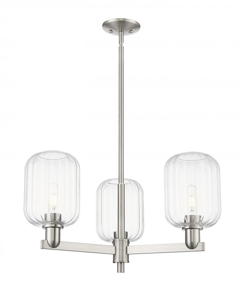 Preston Cylinder - 3 Light - 18 inch - Satin Nickel - Pendant