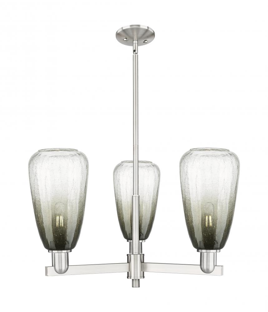 Brookhaven Almond - 3 Light - 18 inch - Satin Nickel - Pendant