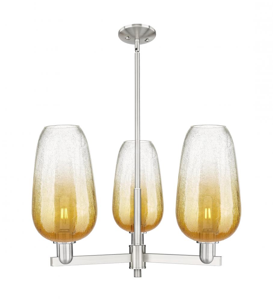 Brookhaven Flute - 3 Light - 18 inch - Satin Nickel - Pendant