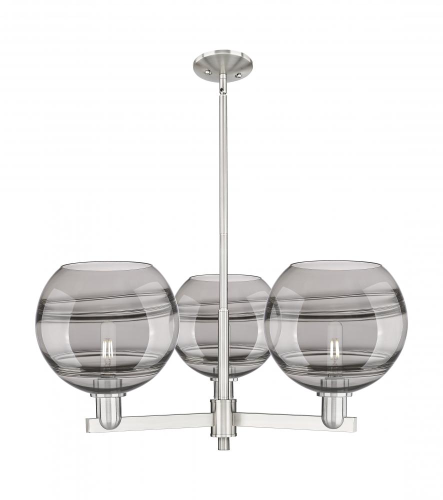 Rochester - 3 Light - 32 inch - Satin Nickel - Stem hung - Pendant