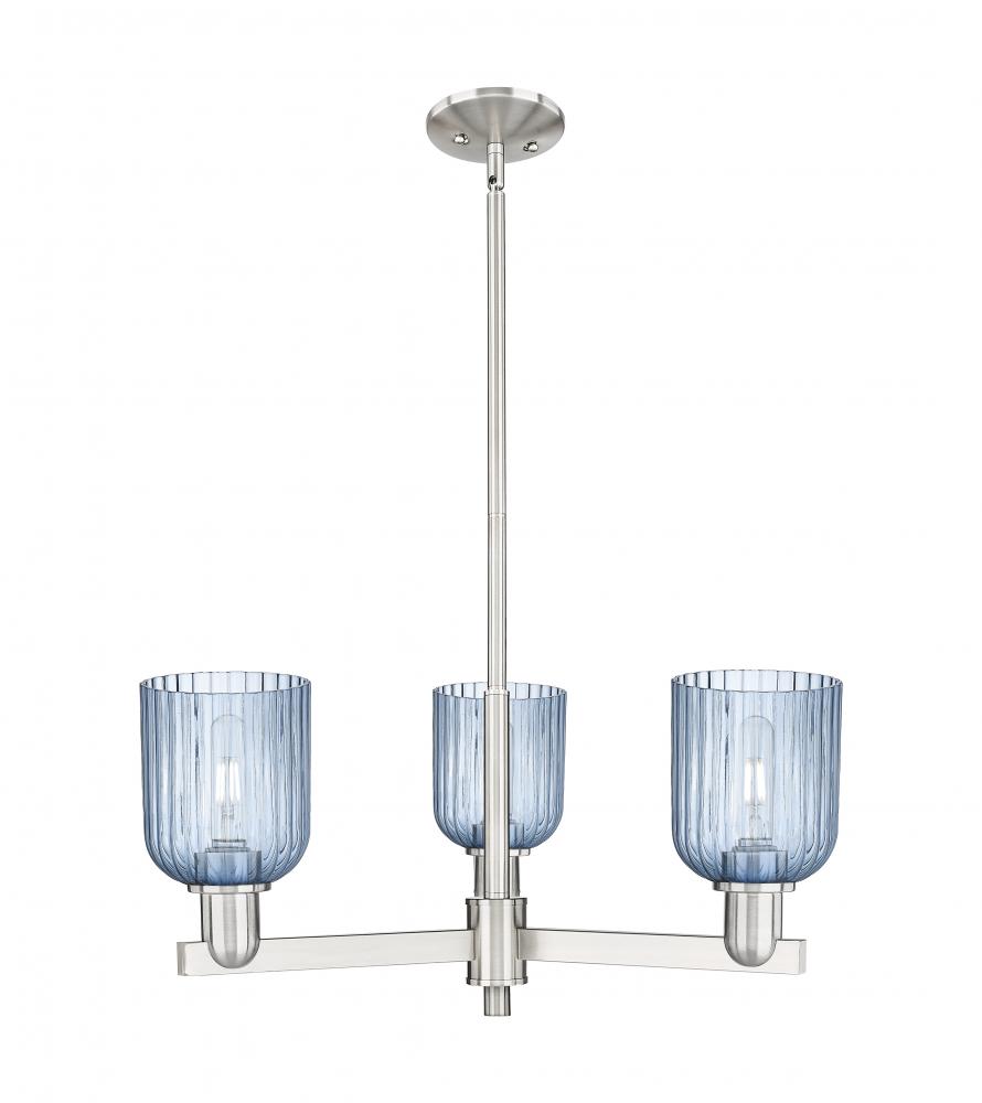 Bridal Veil - 3 Light - 18 inch - Satin Nickel - Pendant