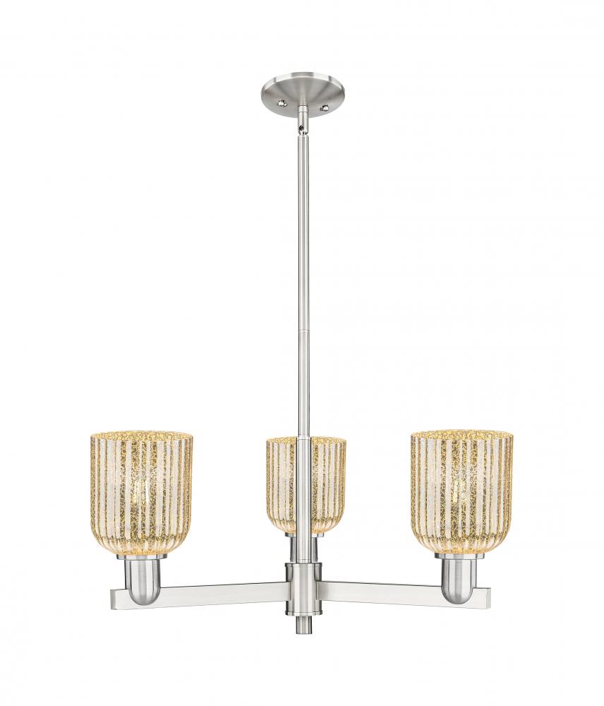 Bridal Veil - 3 Light - 18 inch - Satin Nickel - Pendant